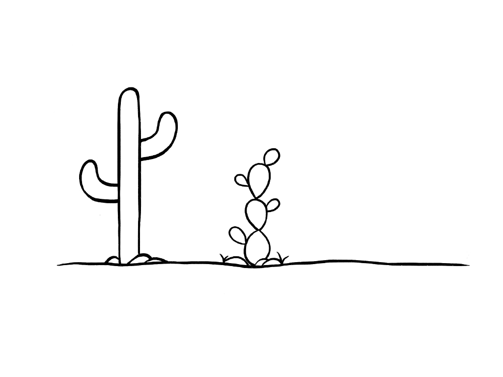 沙漠风景简笔画-图2