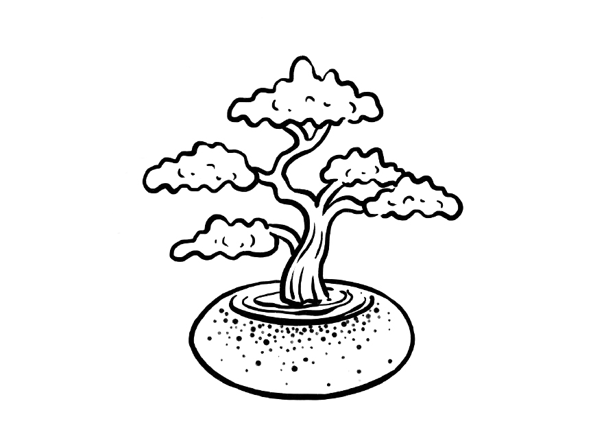 一组漂亮的盆栽简笔画图片-图4