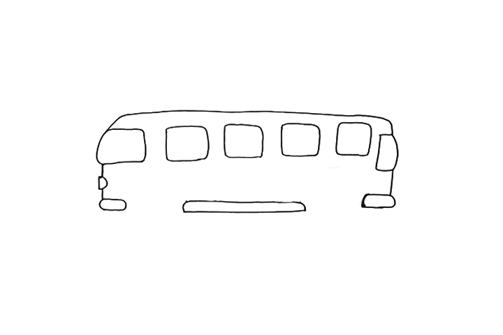 漂亮的公共汽车怎么画-图2