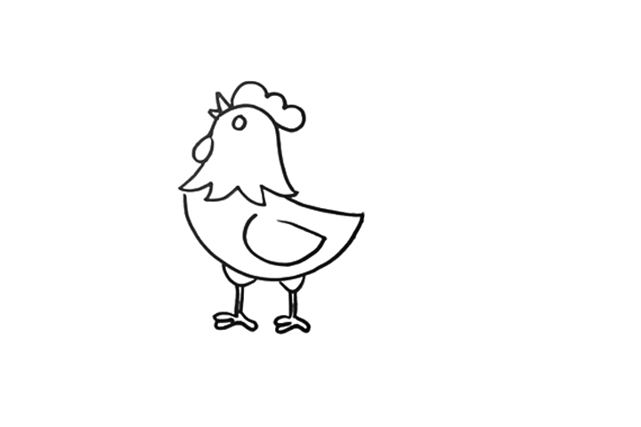 漂亮的大公鸡简笔画-图2