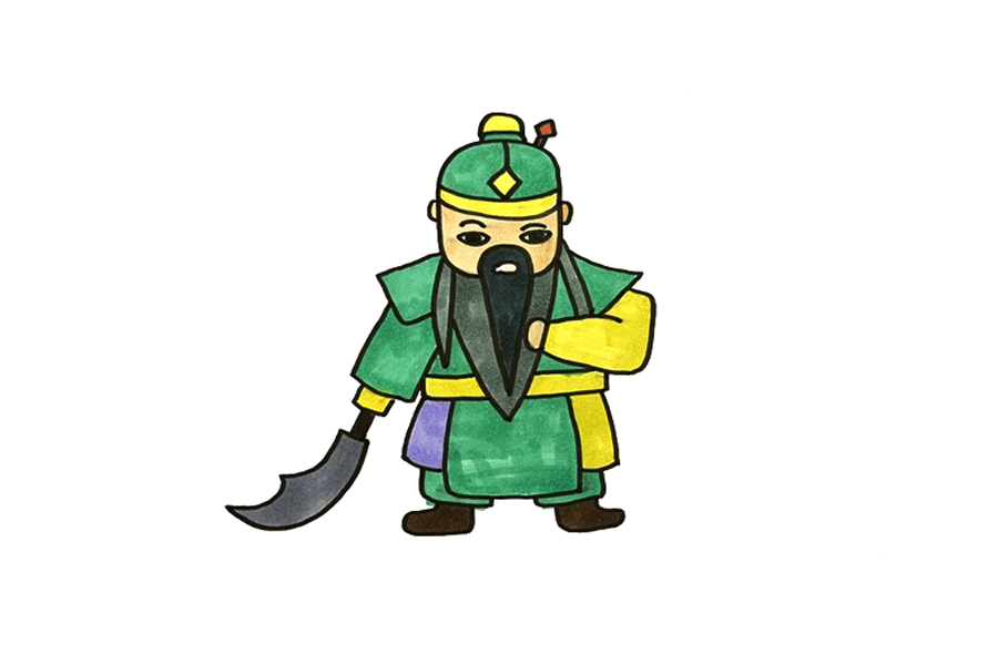 关羽怎么画