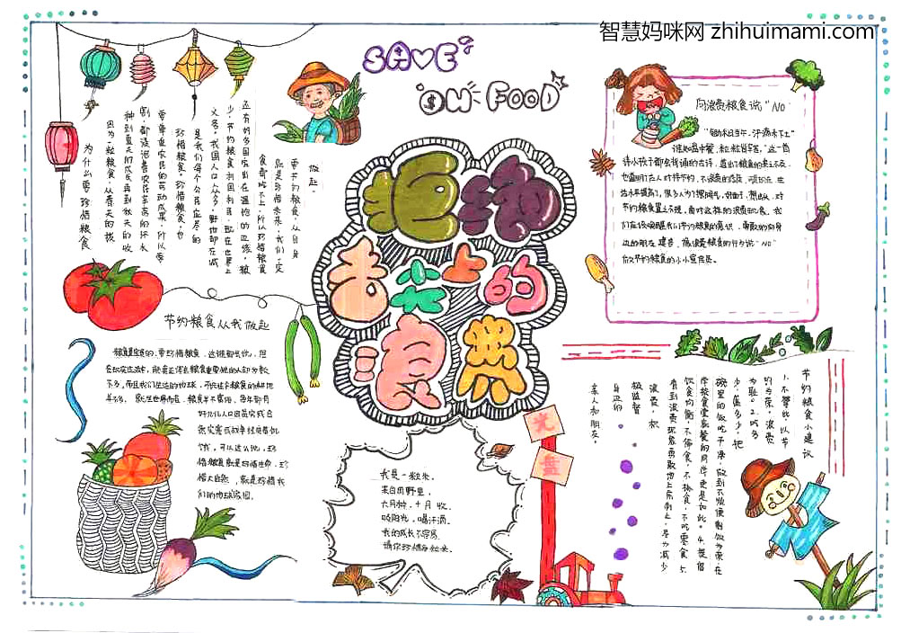 拒绝舌尖上的浪费手抄报一等奖作品-图2