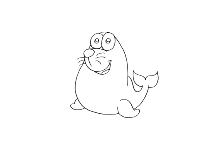 小海狮怎么画简单可爱-图2