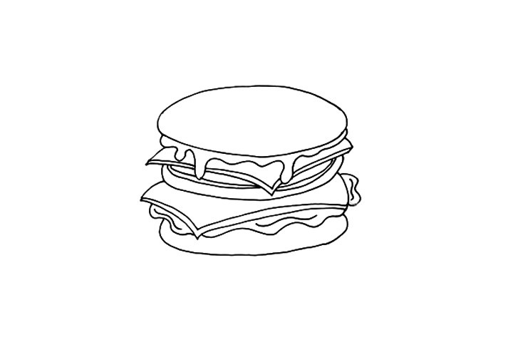 美味汉堡怎么画-图3