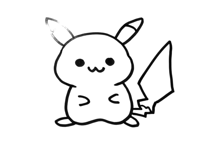 可爱皮卡丘怎么画-图4