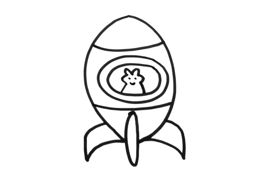 可爱的火箭怎么画-图3