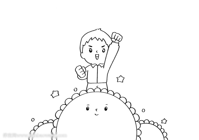 齐心协力共渡难关主题手抄报教程-图1