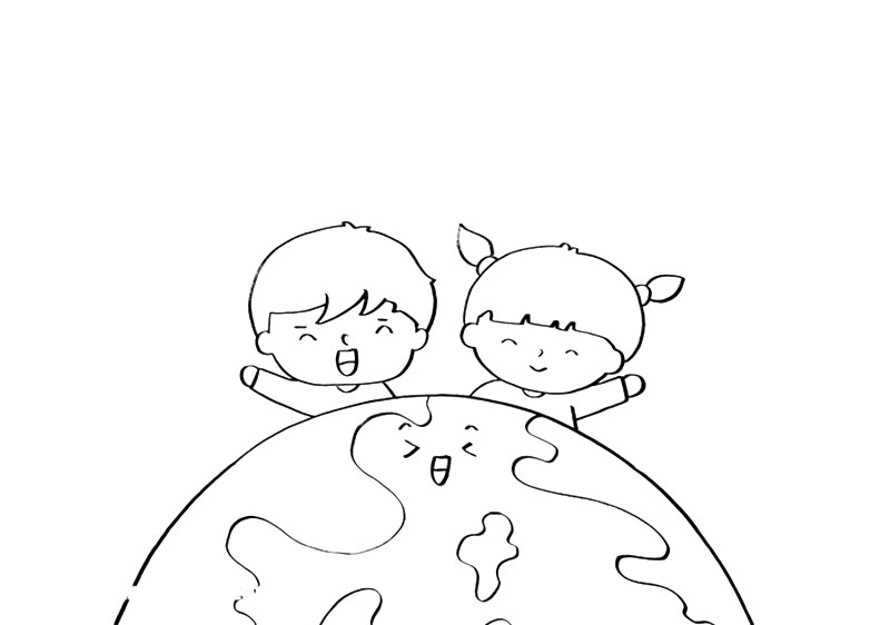 2021年世界人口日手抄报绘画-图1