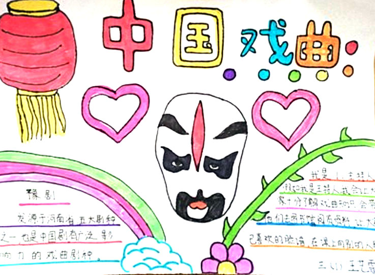 中国戏曲文化手抄报绘画-图2