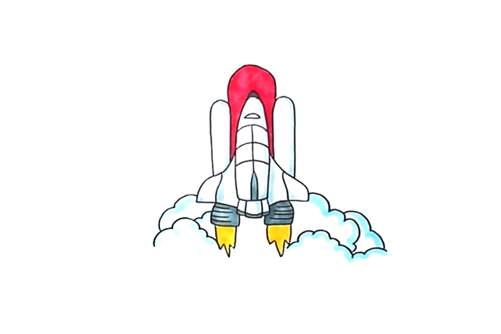 简单的航天飞机怎么画