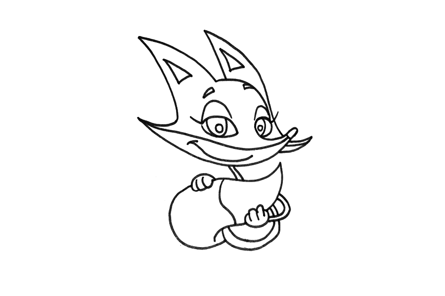 漂亮的狐狸妹妹怎么画-图4