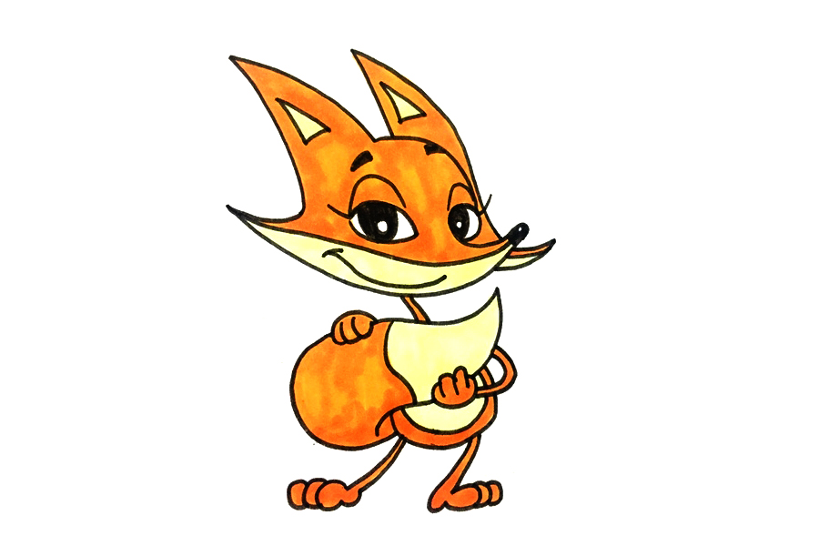 漂亮的狐狸妹妹怎么画