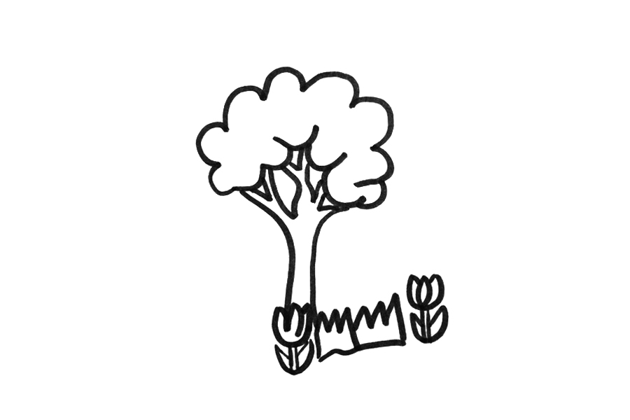 花卉树木简笔画画法-图3