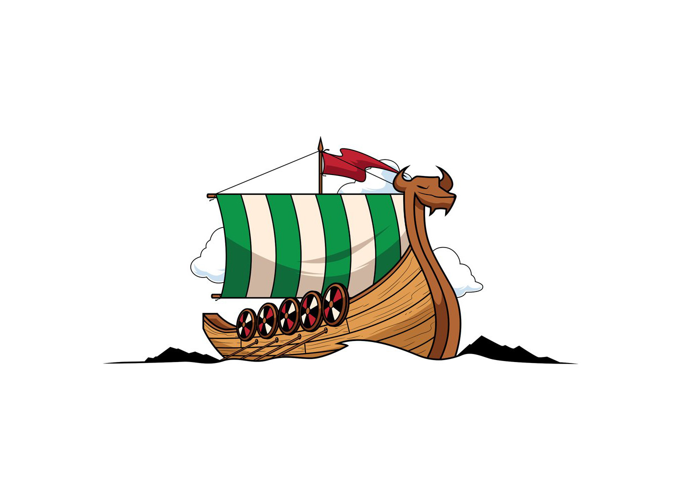 海盗船绘画作品-图1