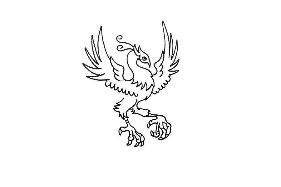 火凤凰怎么画-图3