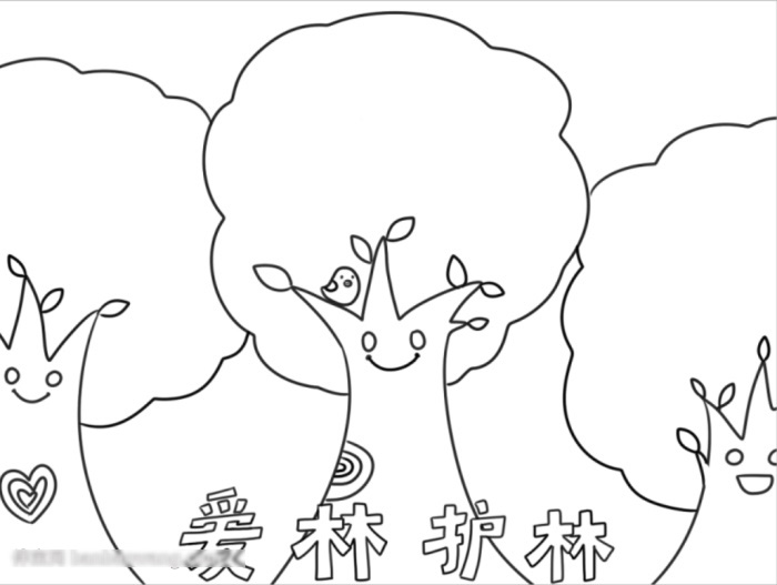 怎样画关于爱林护林的手抄报-图2