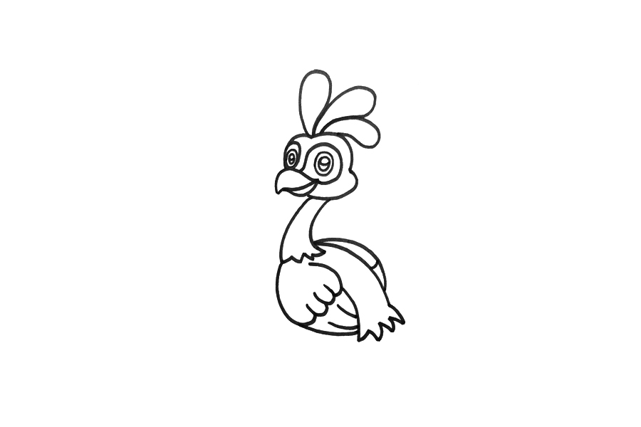 如何画孔雀漂亮可爱-图3