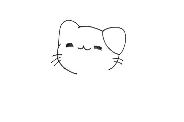 如何画一只可爱的小猫咪-图1