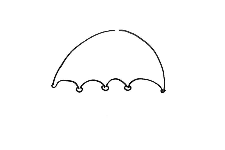 如何画简单的雨伞-图1
