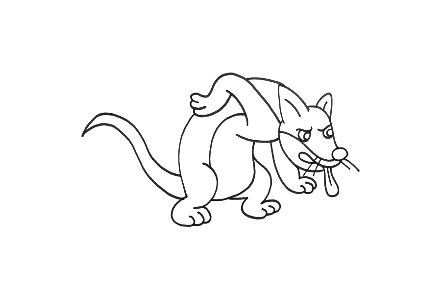 黄鼠狼怎么画-图3