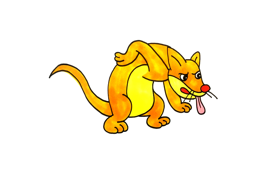 黄鼠狼怎么画