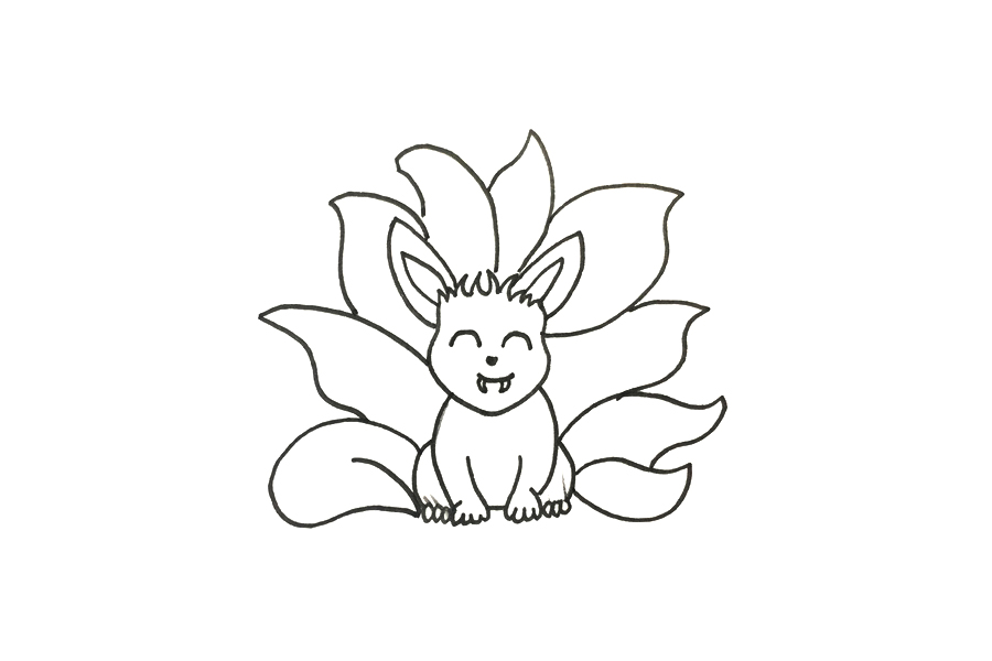 火影忍者 九尾怎么画-图3