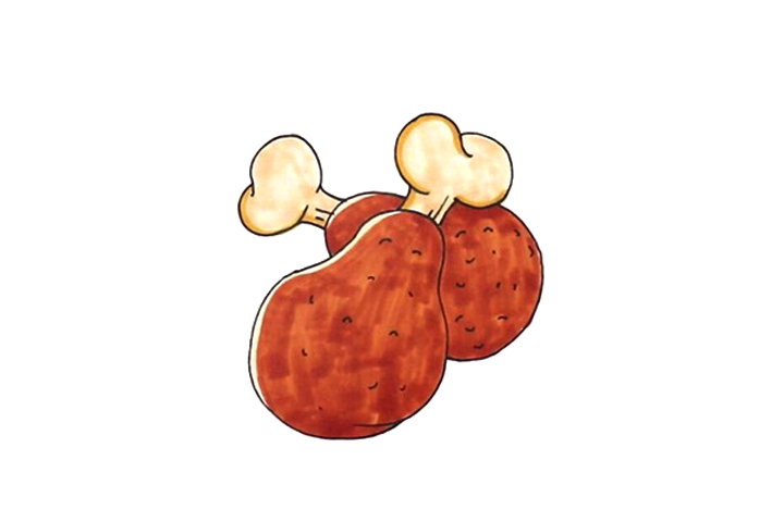美味的鸡腿怎么画