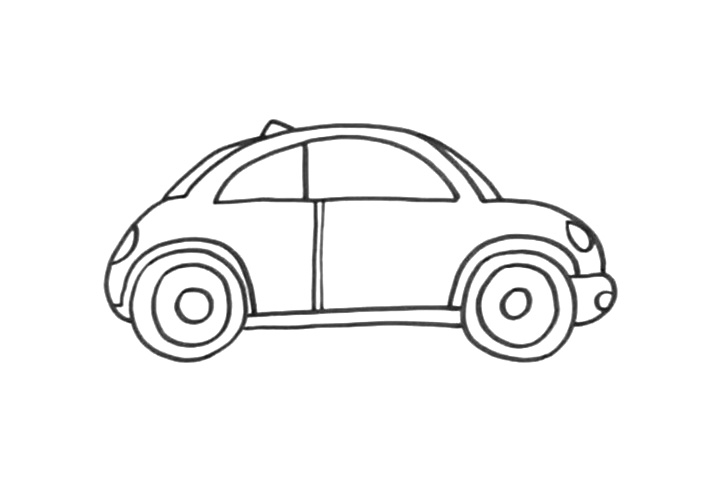 漂亮的甲壳虫汽车怎么画-图2