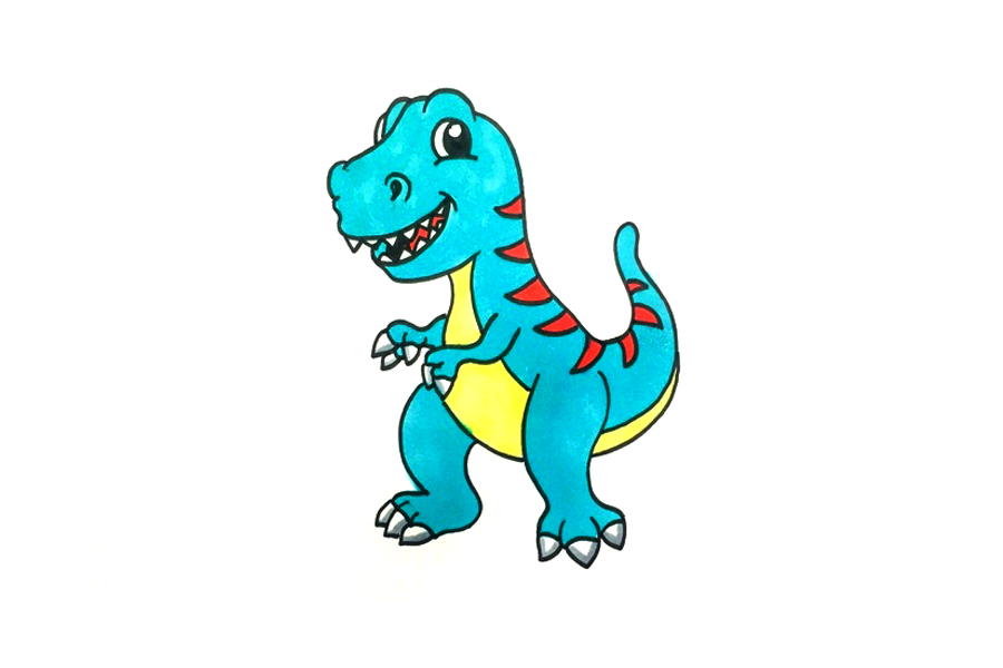 简单的霸王龙怎么画