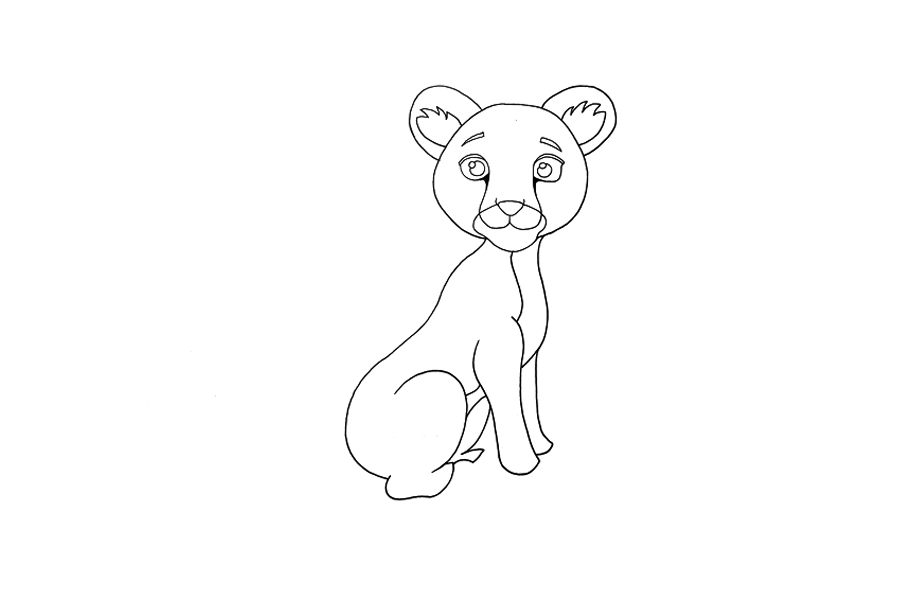 可爱的豹子怎么画-图3