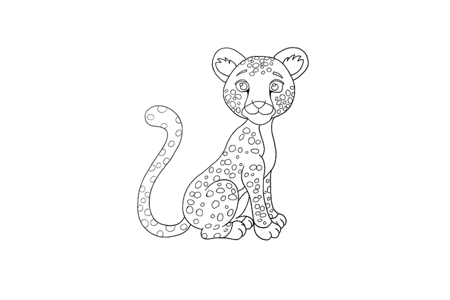 可爱的豹子怎么画-图4