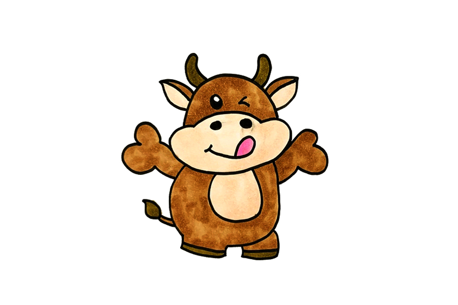 可爱的卡通牛怎么画