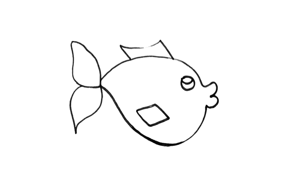 漂亮的小鱼怎么画-图2