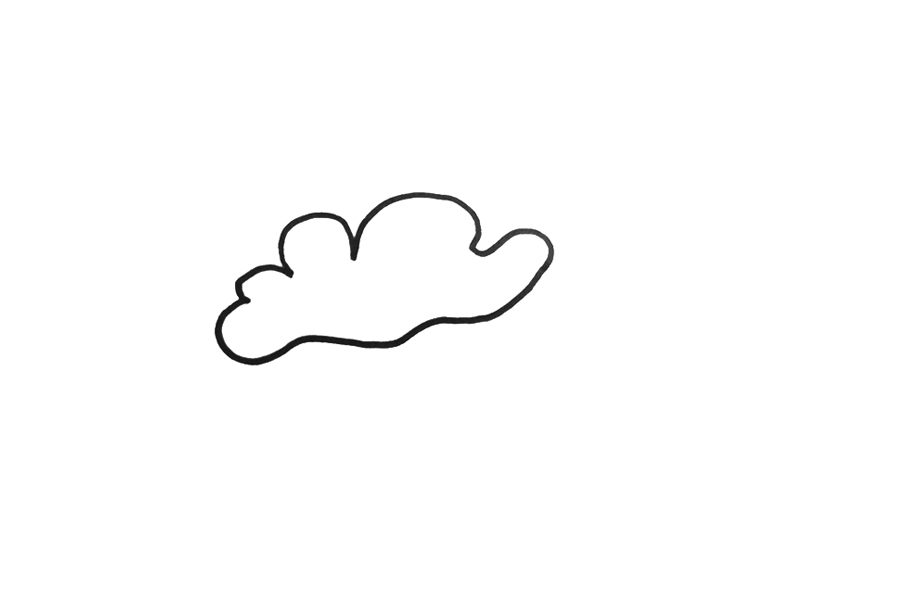 简单漂亮的蓝天白云怎么画-图1