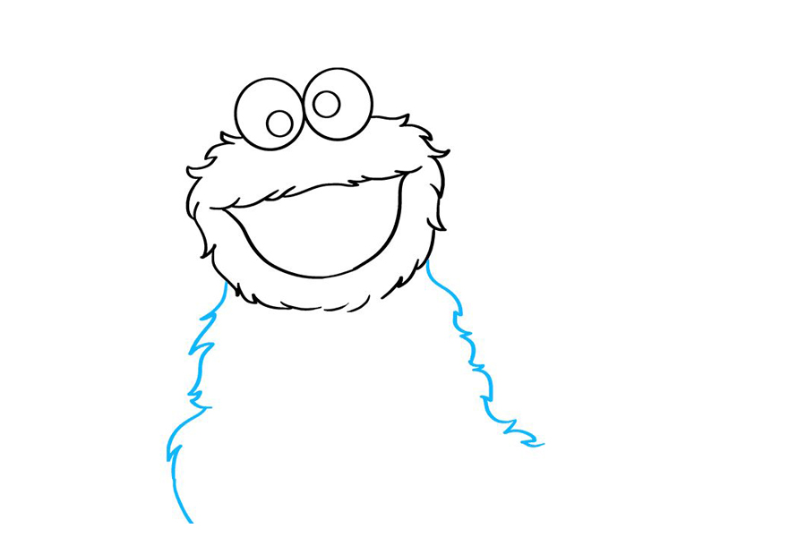 芝麻街饼干怪兽怎么画-图3