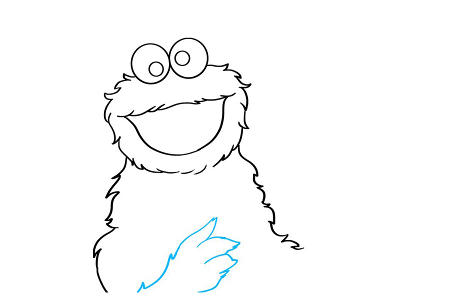 芝麻街饼干怪兽怎么画-图4