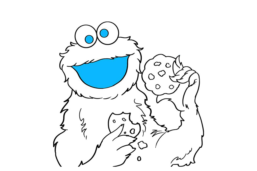 芝麻街饼干怪兽怎么画-图9