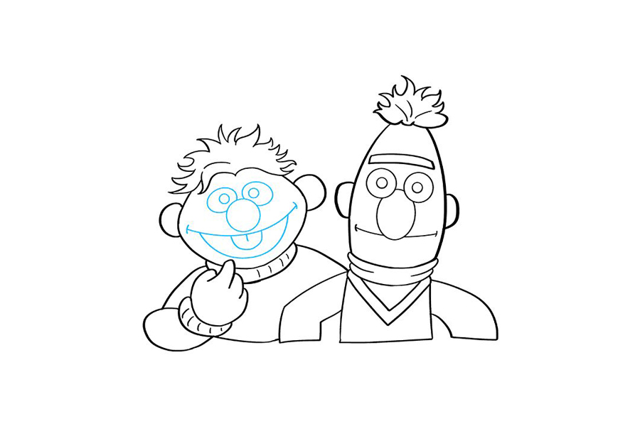芝麻街伯特和厄尼怎么画-图8