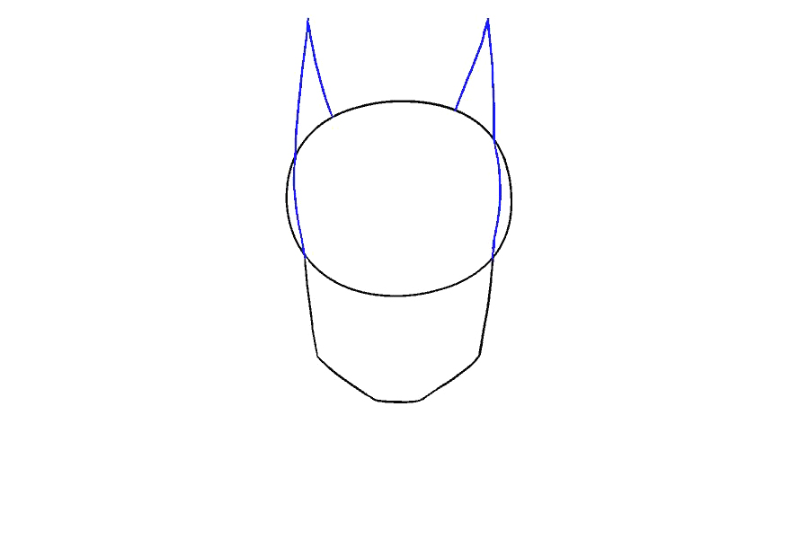 蝙蝠侠的脸详细画法步骤-图3