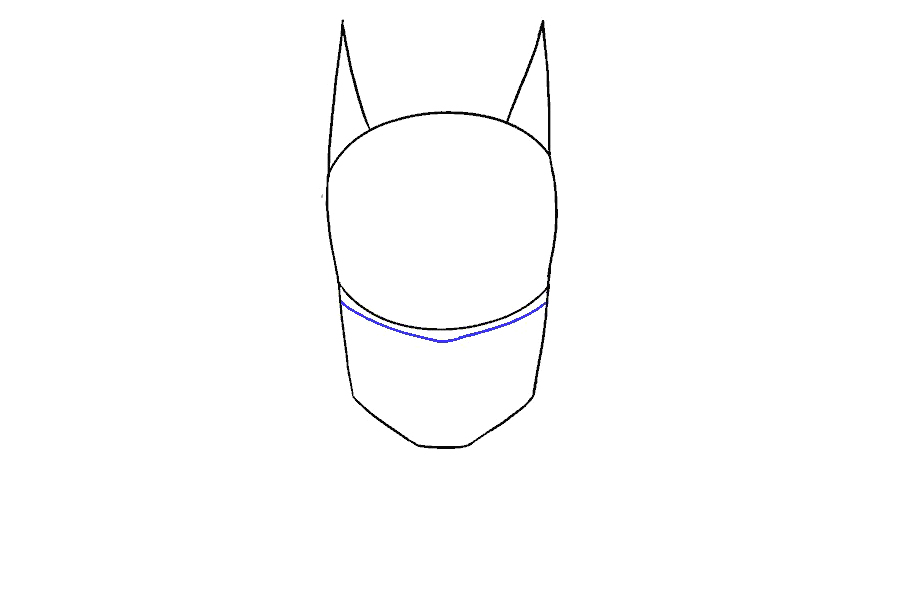 蝙蝠侠的脸详细画法步骤-图5