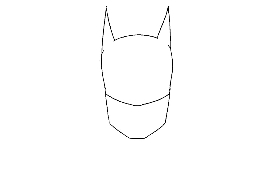 蝙蝠侠的脸详细画法步骤-图6