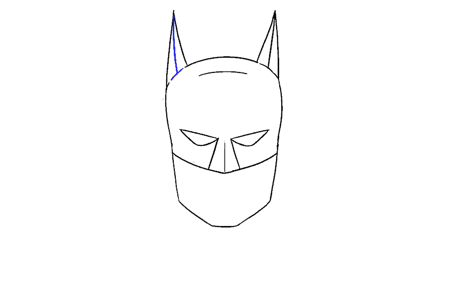 蝙蝠侠的脸详细画法步骤-图11