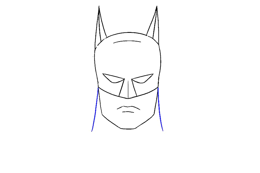 蝙蝠侠的脸详细画法步骤-图13