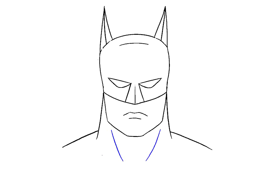 蝙蝠侠的脸详细画法步骤-图15