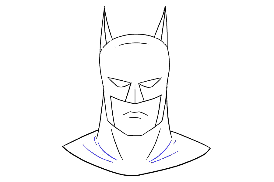 蝙蝠侠的脸详细画法步骤-图18