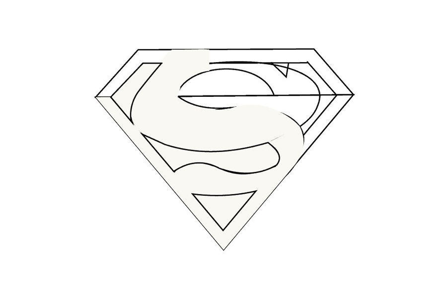 如何画超人标志-图12