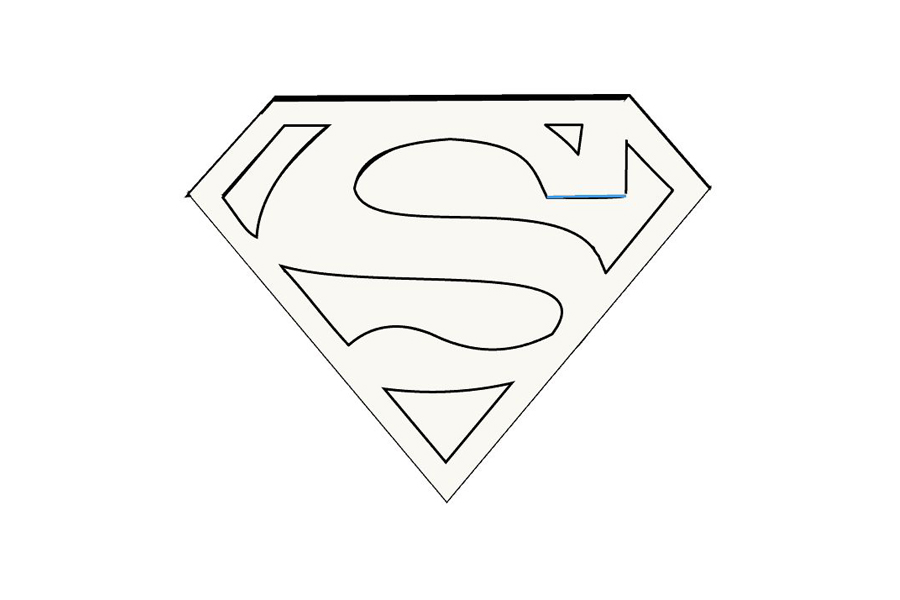 如何画超人标志-图14
