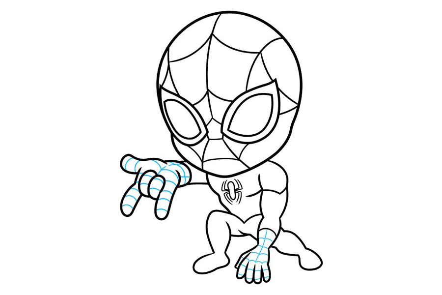 如何画赤壁蜘蛛侠-图7