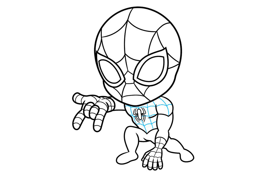 如何画赤壁蜘蛛侠-图8