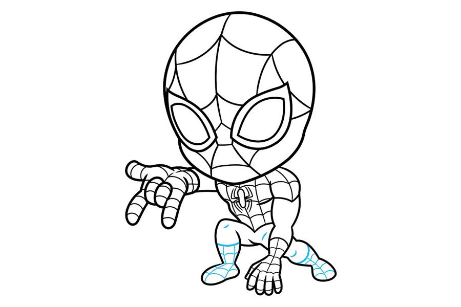 如何画赤壁蜘蛛侠-图9